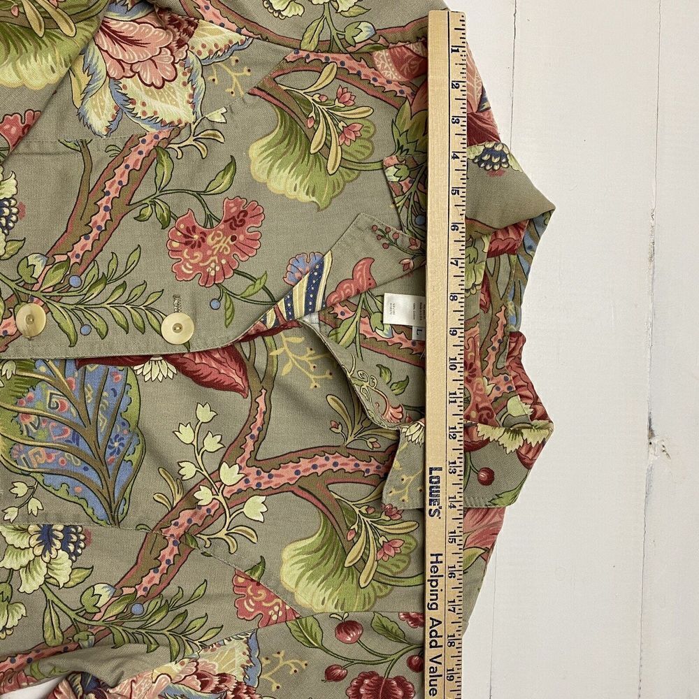 Women's Coldwater Creek Multicolor Floral Jacket Large  Button Boho USA Heavy - Picture 5 of 13